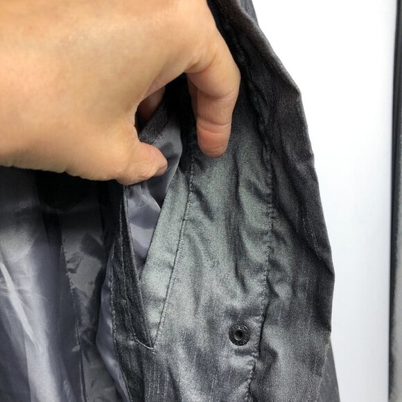 Samuel Dong Silver Gray Belted Water Resistant Bubble Hem Trench Coat size M - Picture 13 of 16